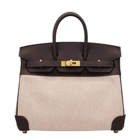 バーキン25　ヴォースイフト　トワルアッシュ　 べブラン　エクリュ　GP　K刻印