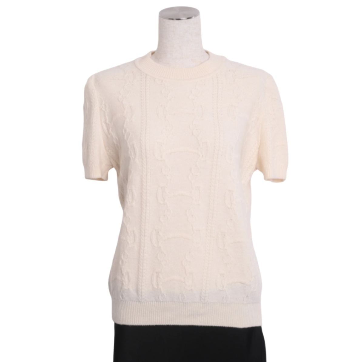 半袖针织羊毛白色42