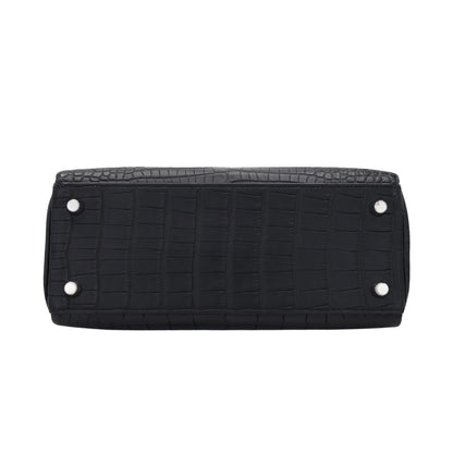 ケリー25　アリゲーターマット　ブラック　SS　K刻印