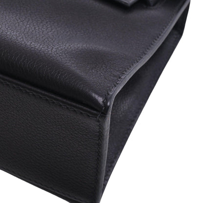 Pochette Kelly Evergrain Black SS □I engraved