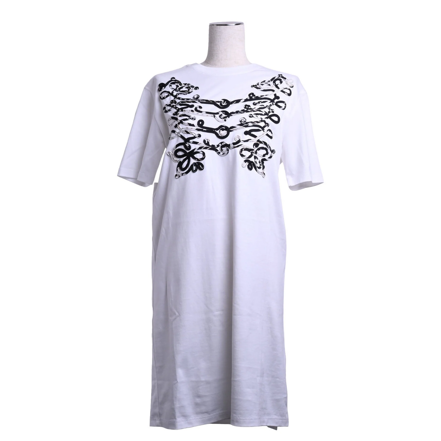 连衣裙，棉花，白色，34