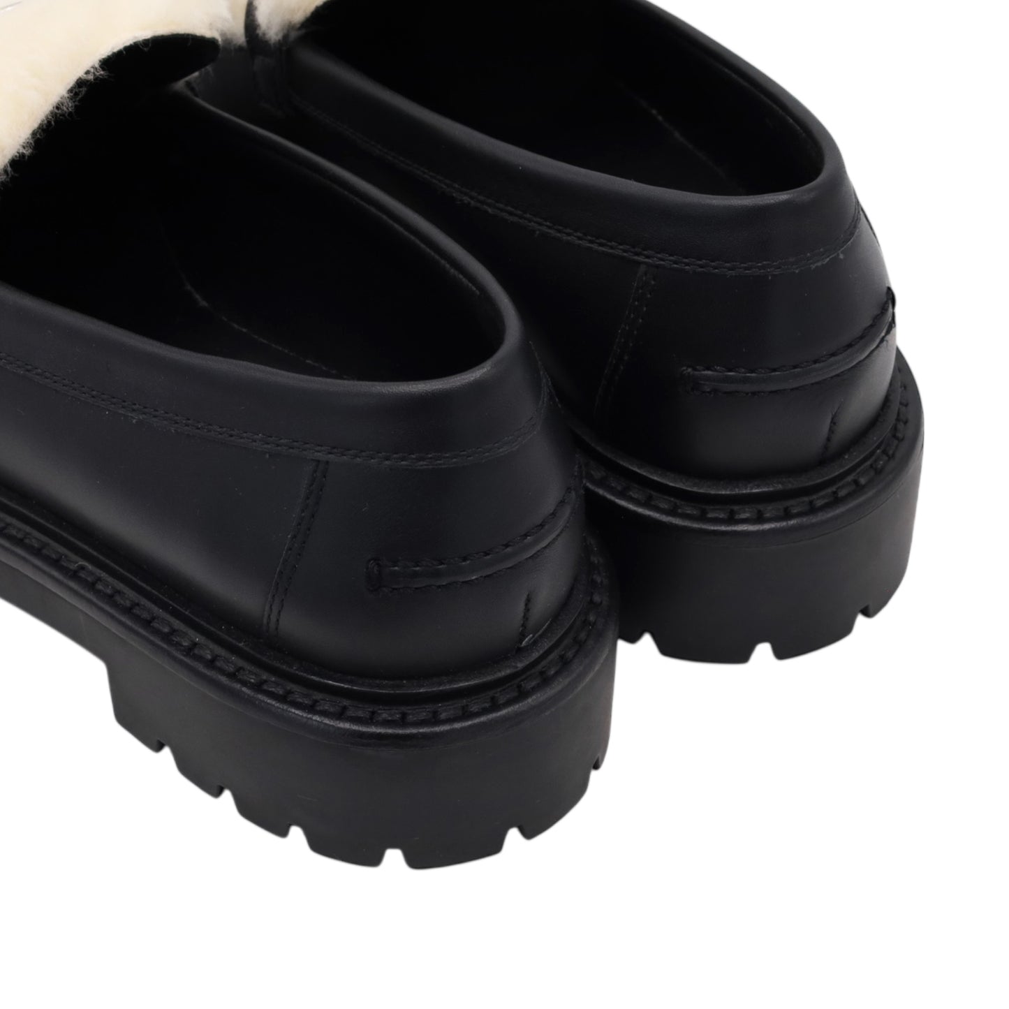 モカシン　ケリーベルト　ファー　ブラック　36