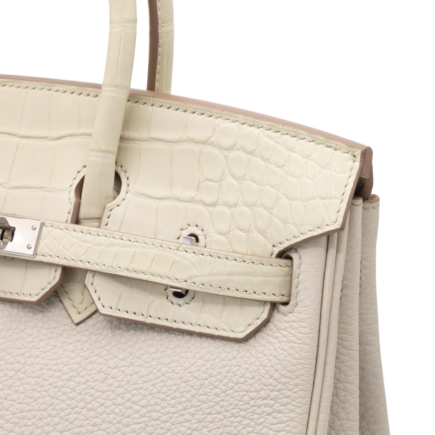 Birkin 25 Touch Alligator Matte Togo Beton SS W Engraved