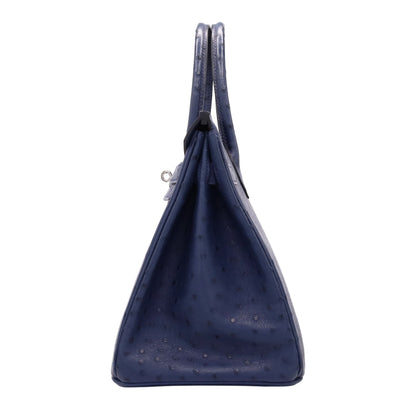 バーキン30　オーストリッチ　ブルーアイリス　SS　T刻印