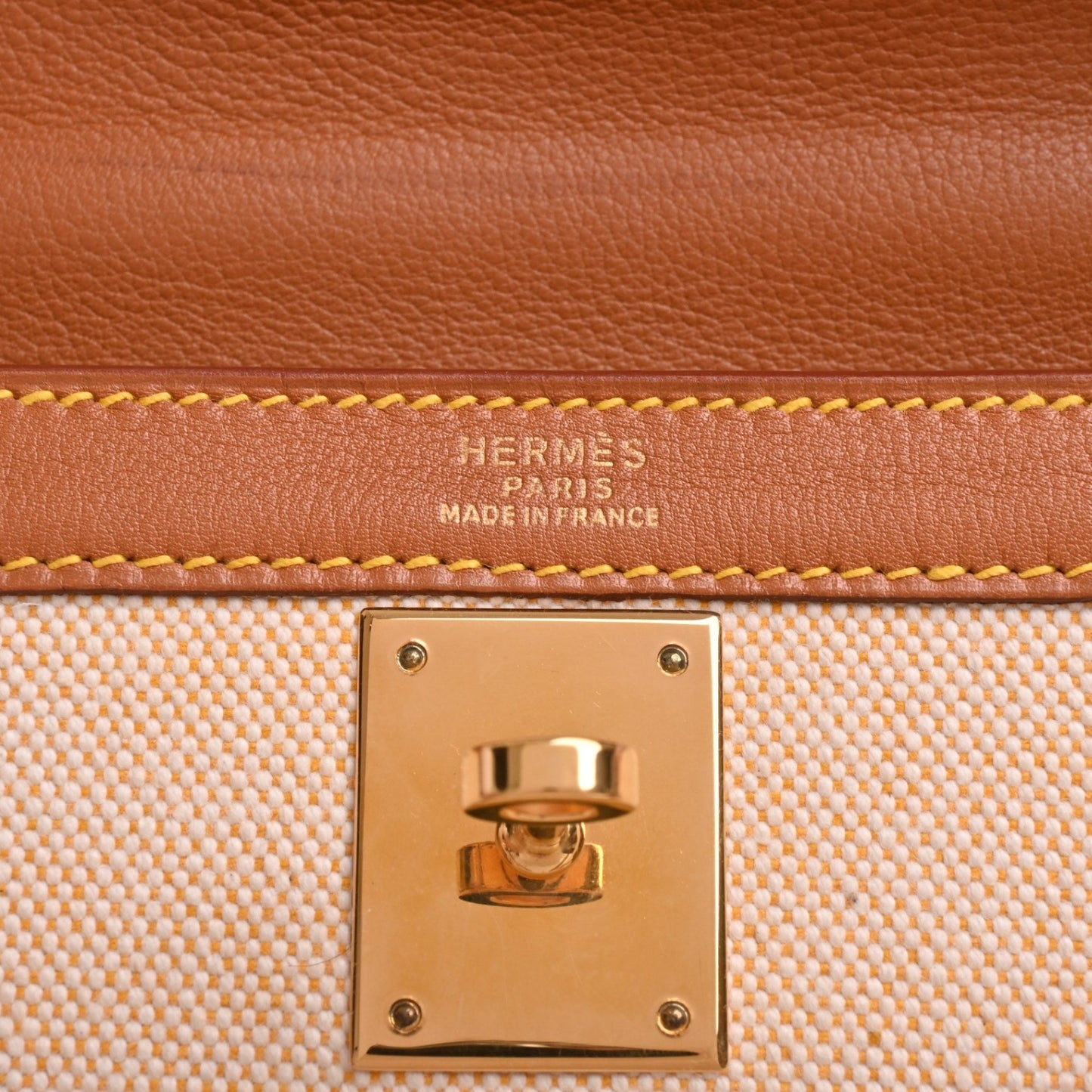 Kelly 32 Calf Toile Ash Gold GP 〇Z engraved