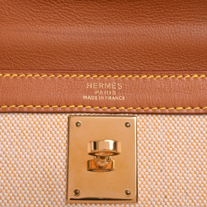 Kelly 32 Calf Toile Ash Gold GP 〇Z engraved