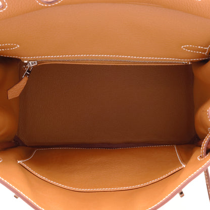 Birkin 25 Togo Gold SS K stamp