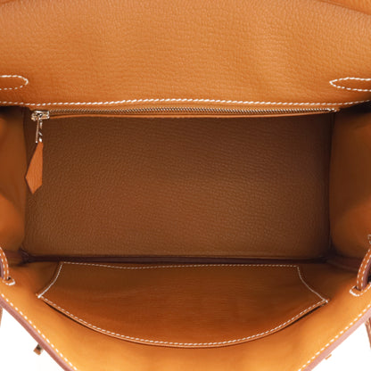 Birkin 25 Togo Gold SS KStamp