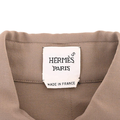 トレンチコート　ウール混　ベージュ　42