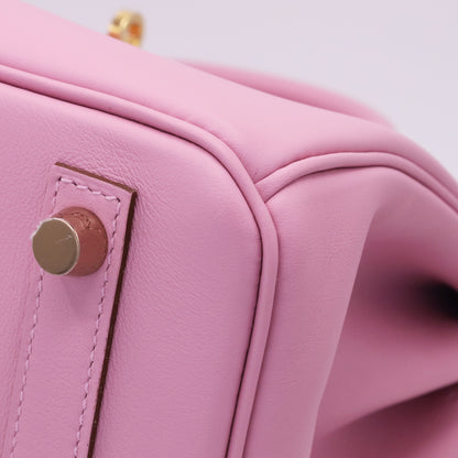 Birkin 25 Voor Swift Mauve Silvestle PG B engraved