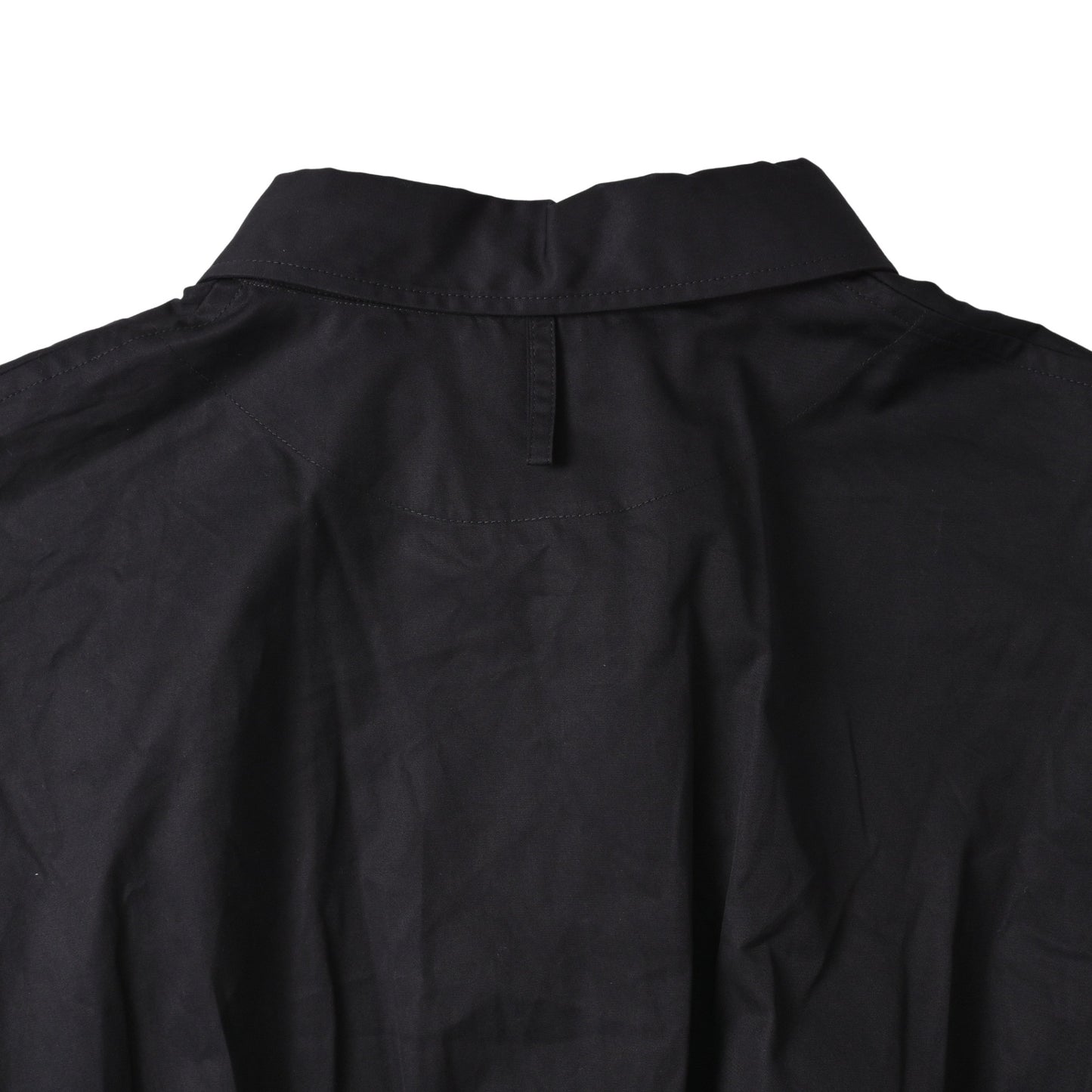 シャツワンピース　コットン　ブラック　42