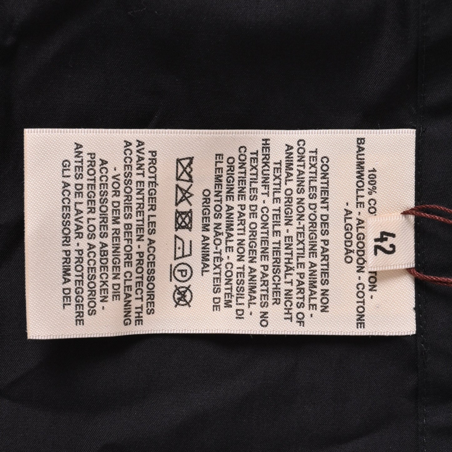 シャツワンピース　コットン　ブラック　42