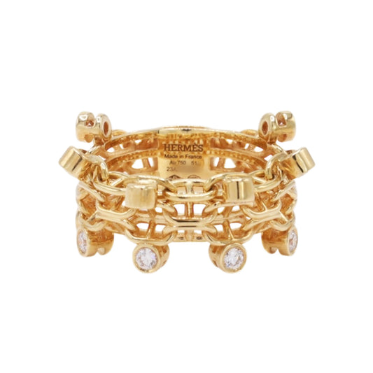 シェーヌダンクル　カリプソダイヤ　リング　YG　51