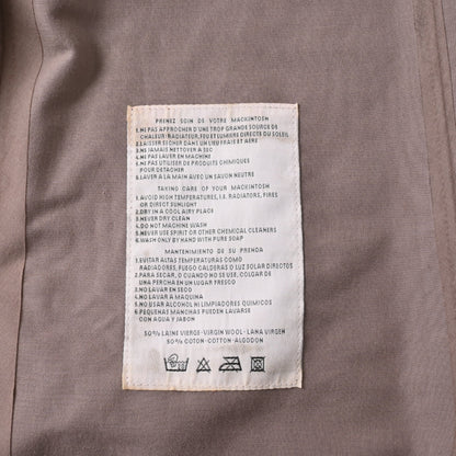 コート　マッキントッシュ　ウール　グレー　XS