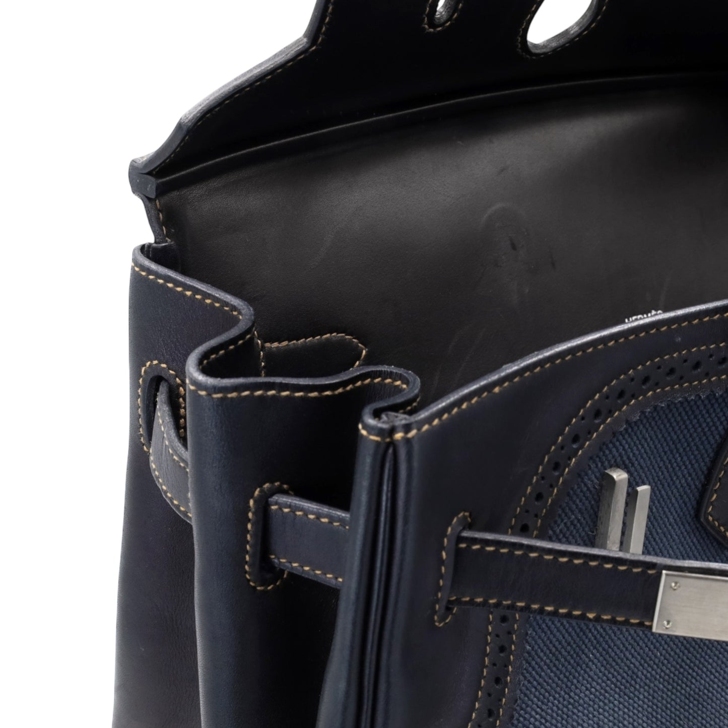 Birkin 35 Gillies Denim Fonce Blue Black SS □PStamp