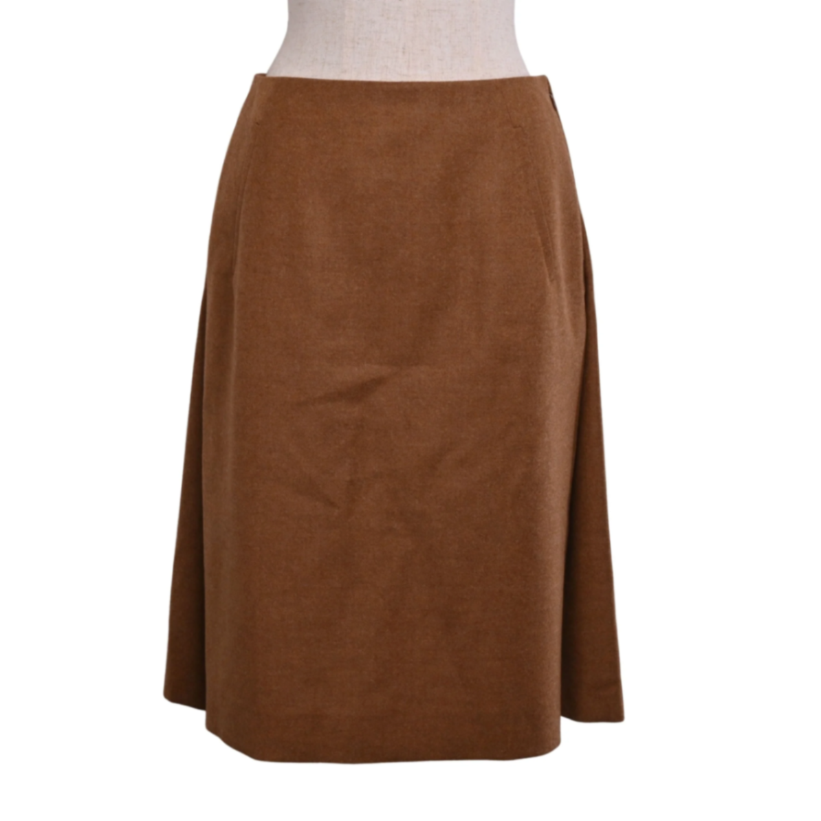 フレアスカート　ウール混　ブラウン　38