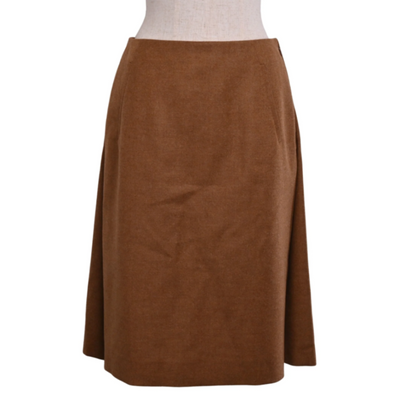 フレアスカート　ウール混　ブラウン　38