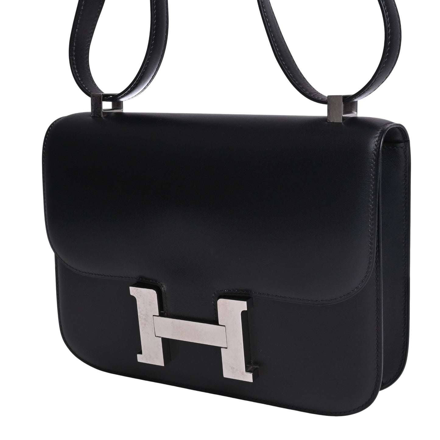 コンスタンス　ボックスカーフ　ブラック　SS　□E刻印