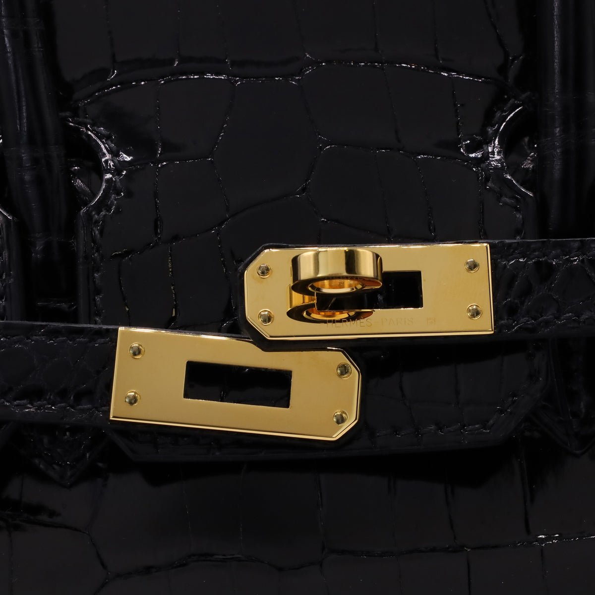 Birkin 25 Porosus Black GP ZStamp