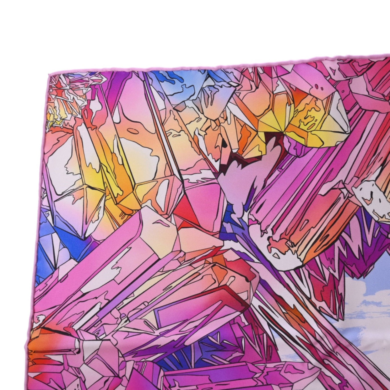 Carre 90 Crystal Valley Scenery Silk Pink