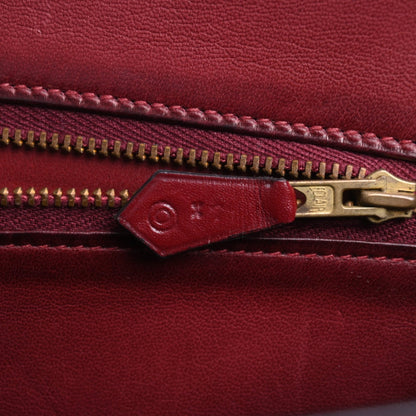 ヴィンテージショルダーバッグ　ボックスカーフ　ルージュアッシュ　GP　〇O刻印