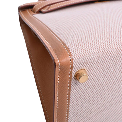 Kelly 28 Kushbell Toile Ash Gold GP □F engraved