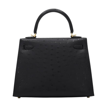 Kelly 25 鸵鸟黑 GP K 印章