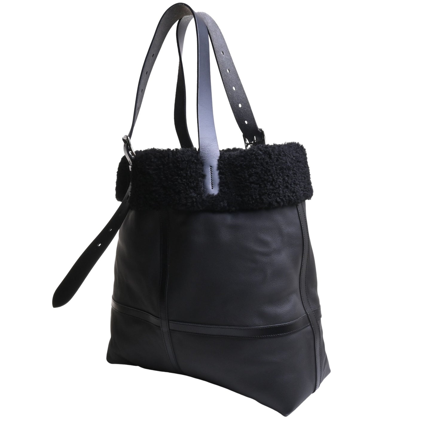 エトリヴィエール　ショッピングアビエイター　トリヨンクリストバル　ムートン　ブラック　SS　C刻印