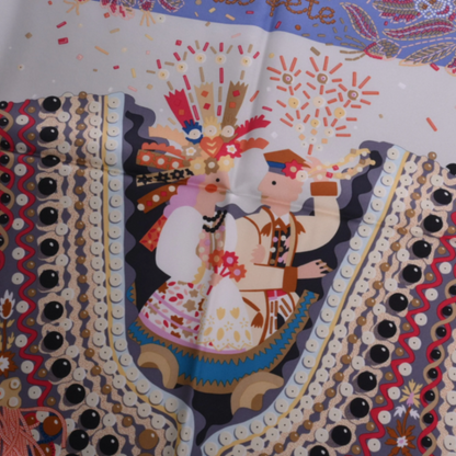 Carre 90 Cos Charm de Fett Silk Multicolor