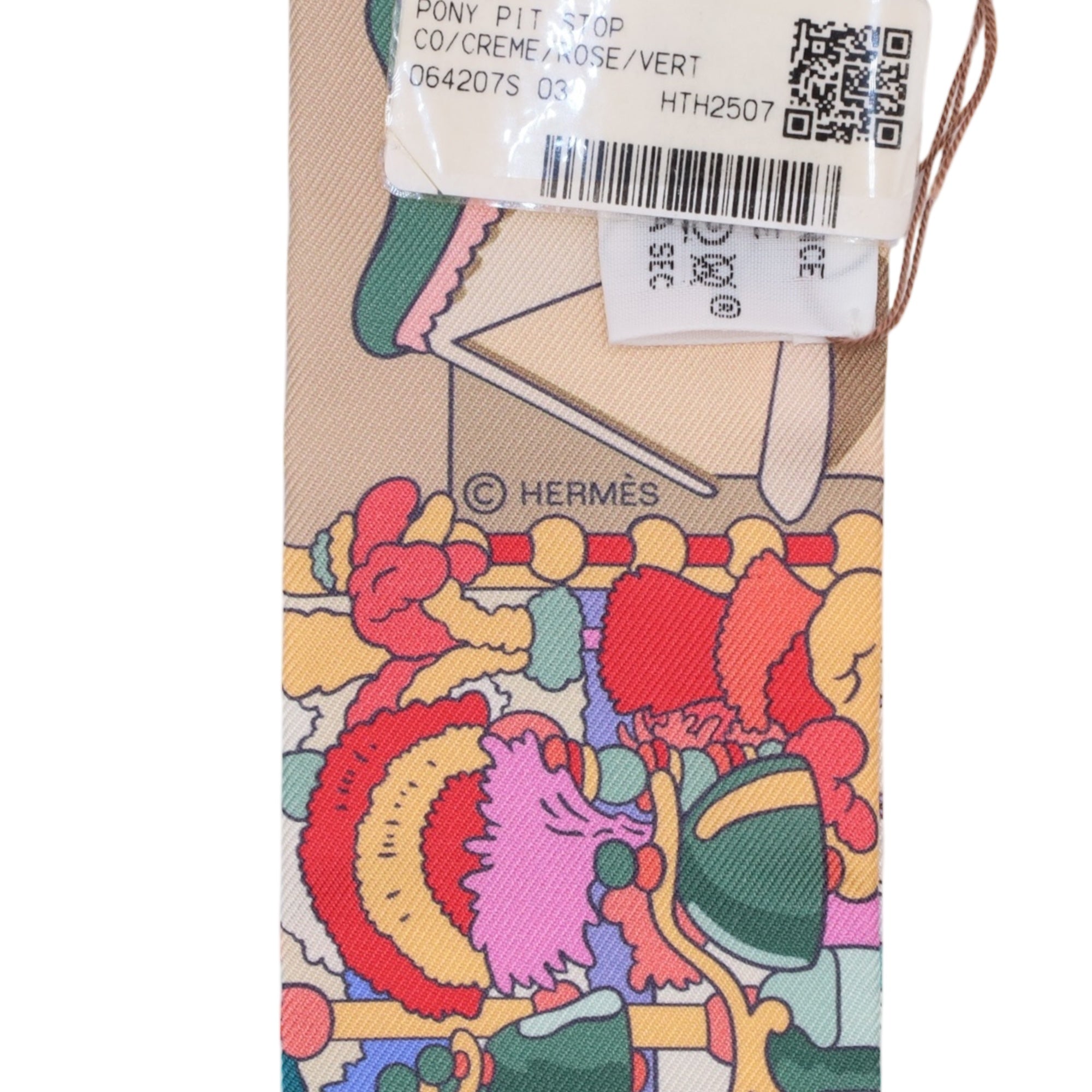 HERMES ツイリー ポ二ー・ピット・ストップ シルク マルチカラー – LALÙE
