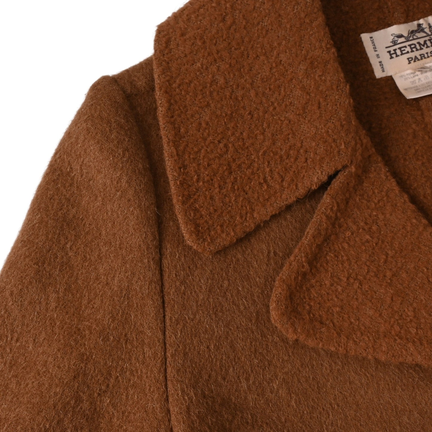 チェスターコート　アルパカ混　ブラウン　40