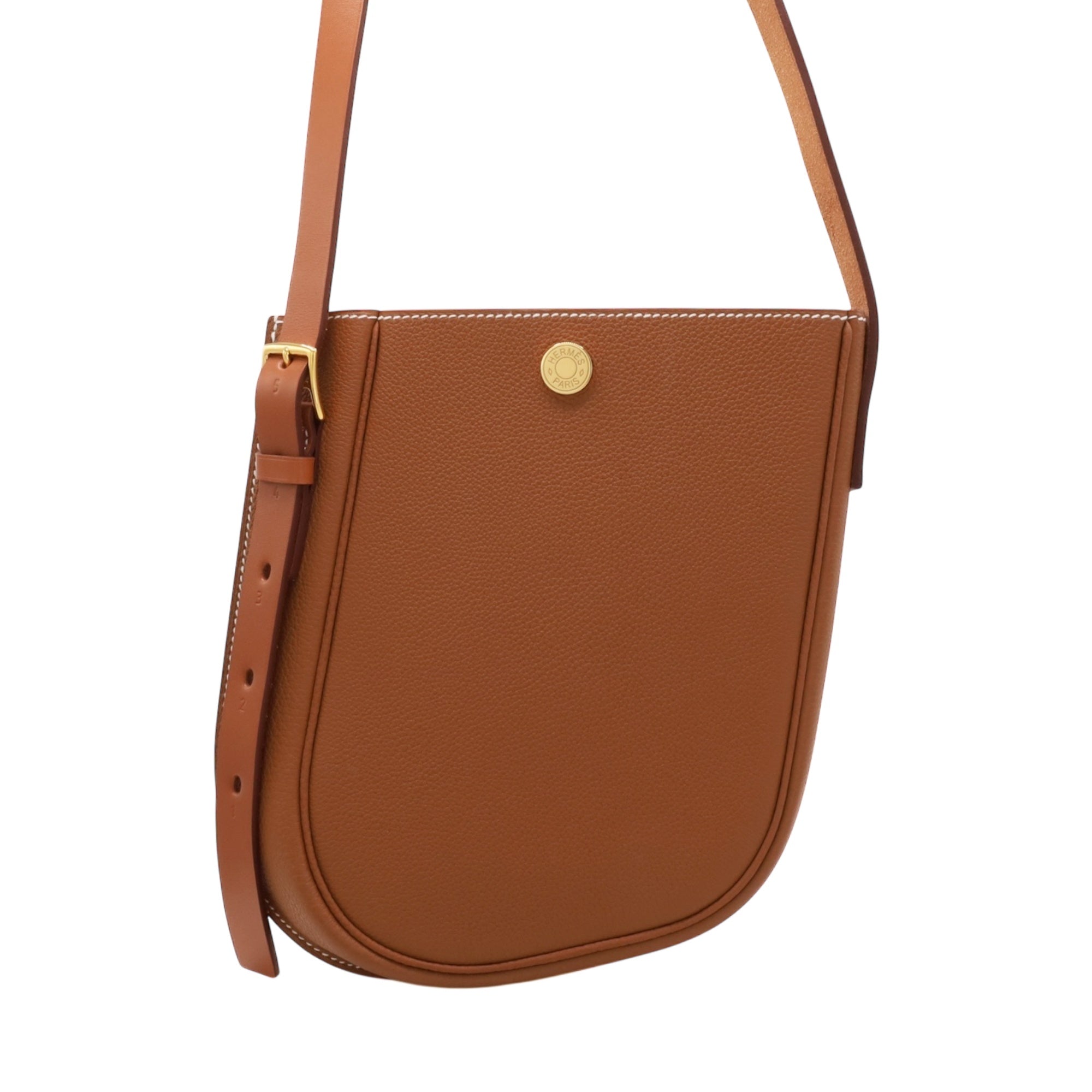 NR47　hm08272tm【HERMES】パースペクティブ カバリエ21　トゴ×ヴァッシュハンター　Ｚ刻印 Hermes Perspective Cavaliere 21 Bag Togo/Vache Hunter Gold/Fauve SHW S