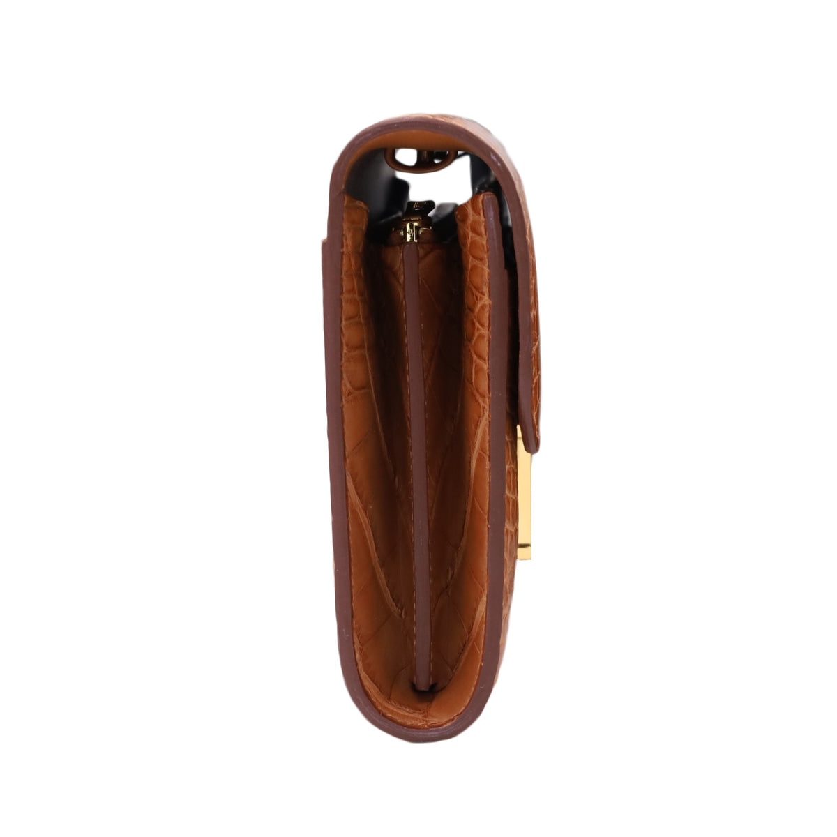 Constance Long to Go Alligator Matte Gold GP BStamp