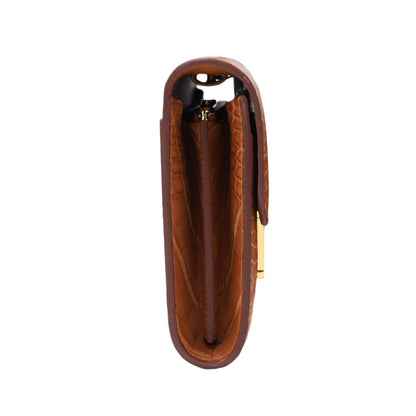 Constance Long to Go Alligator Matte Gold GP BStamp
