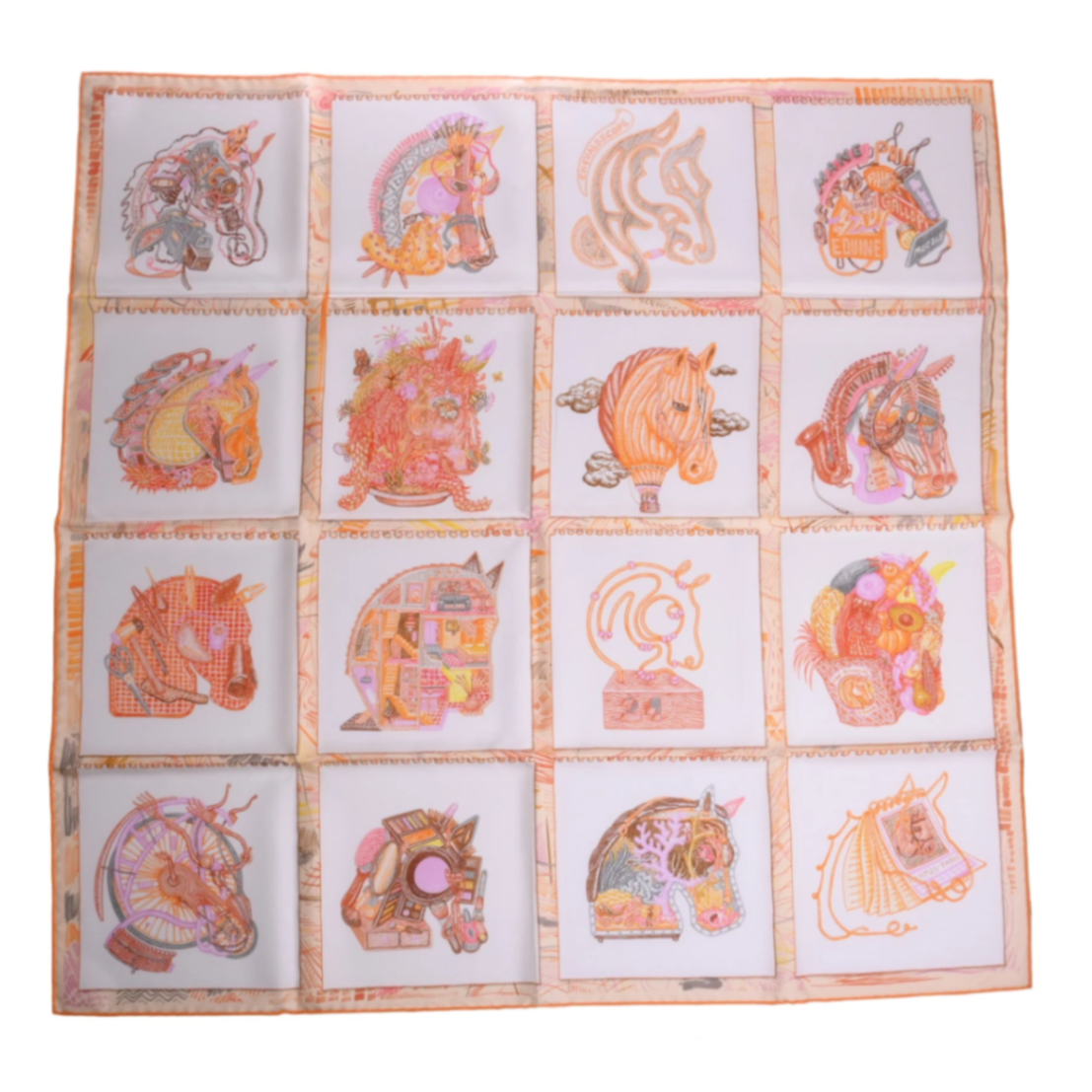 Carre 90 Chevalos Cove Silk Orange