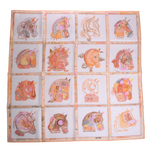 Carre 90 Chevalos Cove Silk Orange