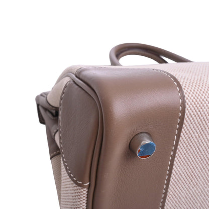 Birkin 35 Vauswift Toile Ash Etoupe SS □K engraved