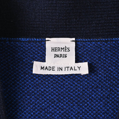 ロングカーディガン　カシミヤ　ブルー　38