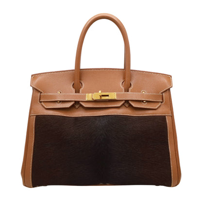 バーキン30　ヴォーエプソン　ハラコ　ゴールド　GP　□D刻印