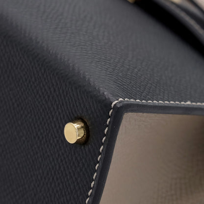 迷你凯莉包 2 个人订单 Vaux Epson 黑色 Griasphalt 香槟金色五金件 W 雕刻