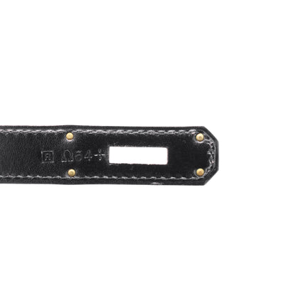 バーキン35　ボックスカーフ　ブラック　ギロッシュ金具　□R刻印