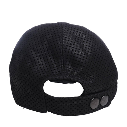 Jet Cap Punched Leather Black 61