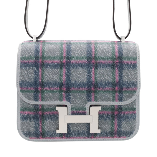 Constance Mini Tartan Check Vaux Swift Blue Glacier SS K Engraved