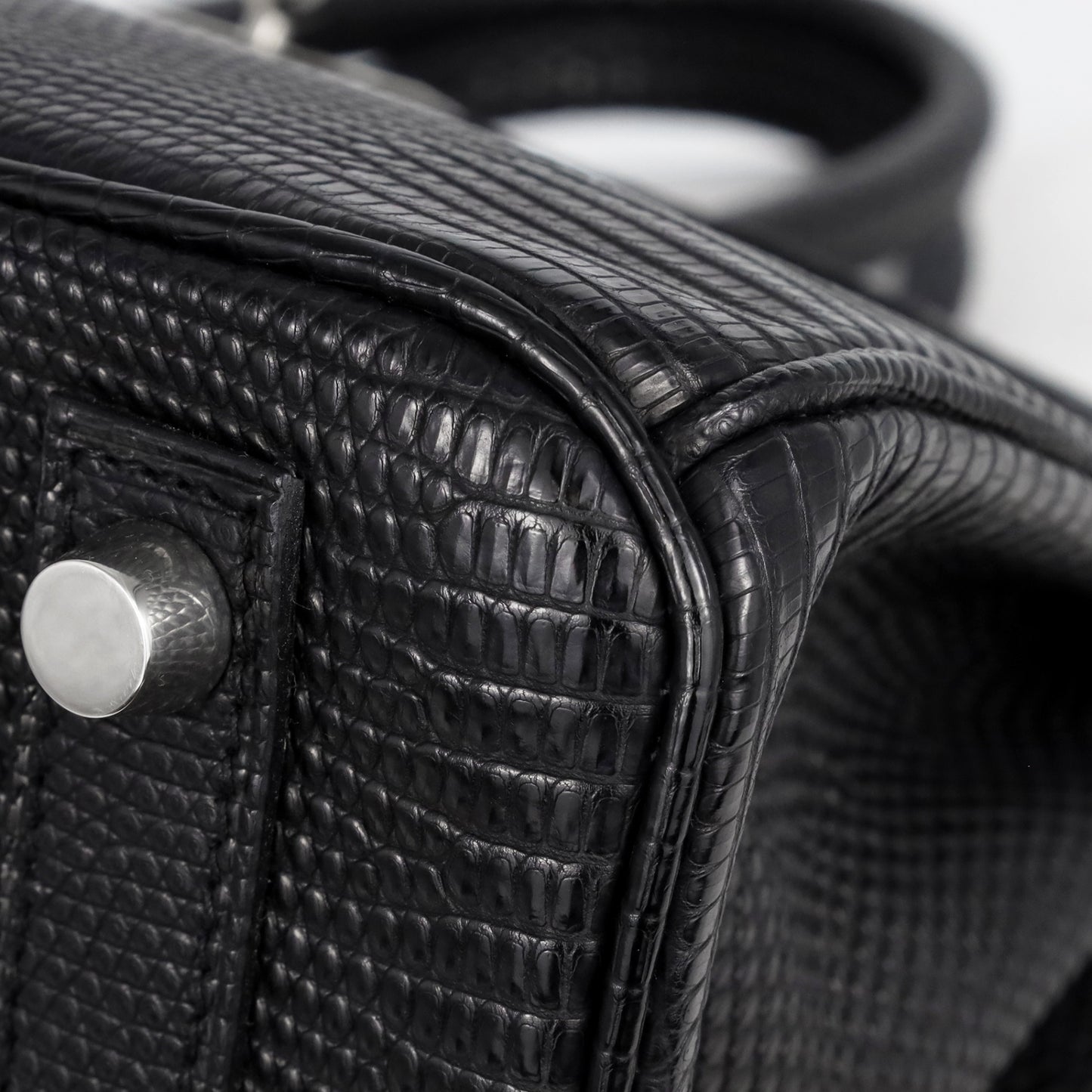 Birkin 25 Lizard Black SS □MStamp