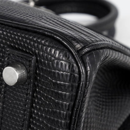 Birkin 25 Lizard Black SS □MStamp