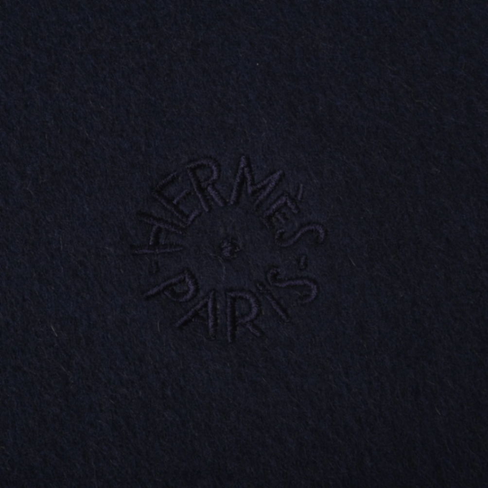 ストール　カシミア　ネイビー　グリーン