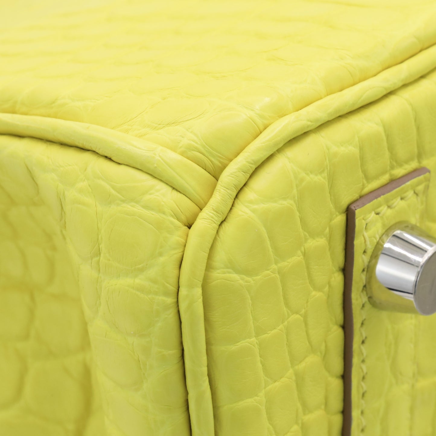 Birkin 25 Alligator Matte Lime SS WStamp