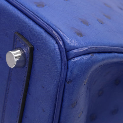 バーキン30　オーストリッチ　ブルーアイリス　SS　C刻印