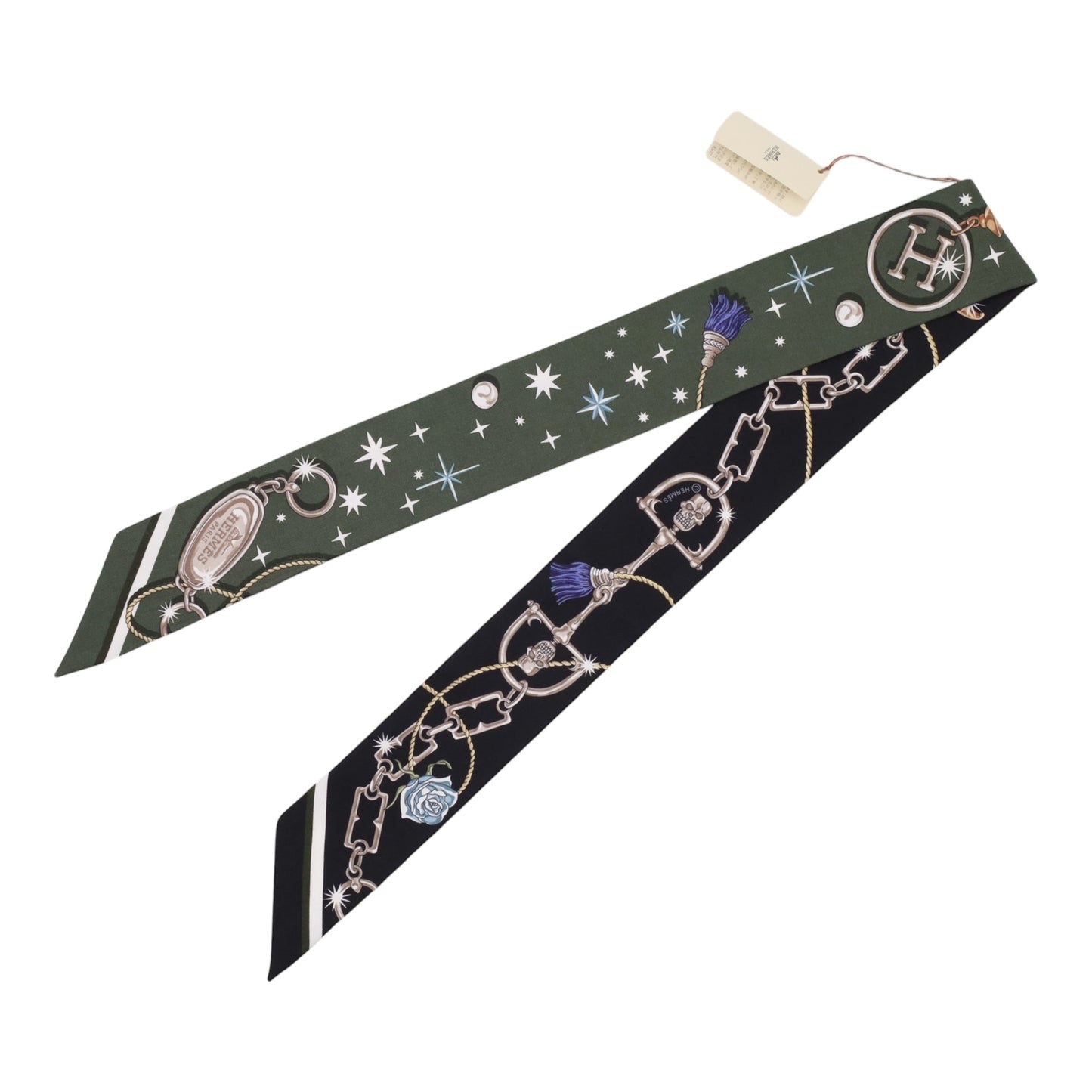 ツイリー　セ・ラ・フェット　シルク　ブラック　グリーン