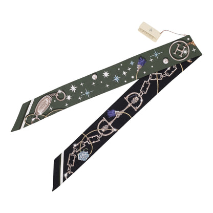 ツイリー　セ・ラ・フェット　シルク　ブラック　グリーン